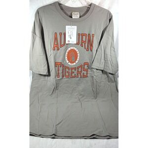 Comfort Wash Ring Spun Cotton Short Sleeve Auburn Tigers T-Shirt - Gray - 2XL